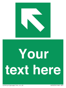 Custom Arrow Top Left Sign